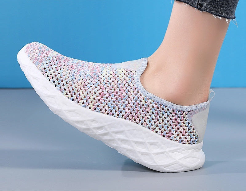 Baskets à semelle souple pour femme – Slip-on en maille ✅