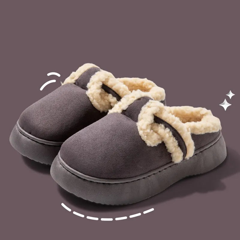Chaussons d’intérieur femme en fourrure – Hiver, doux et faciles à assortir
