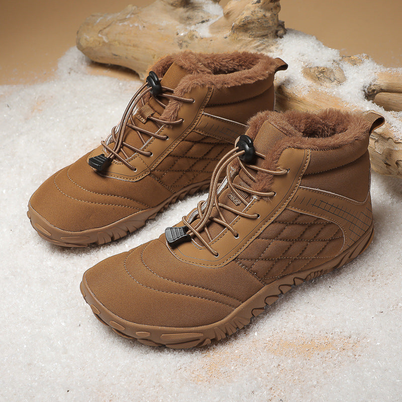 Chaussures d’hiver chaudes en coton, doublées en velours épais