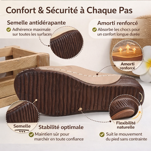 Sandales à talons compensés fleuries - Mode estivale - Plage - Vacances