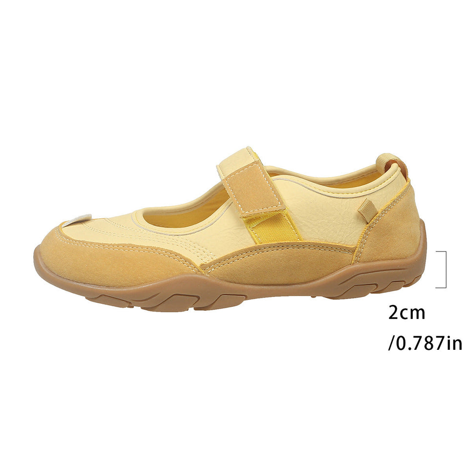 Chaussures casual femme à coupe basse avec bout rond confortable et fermeture velcro