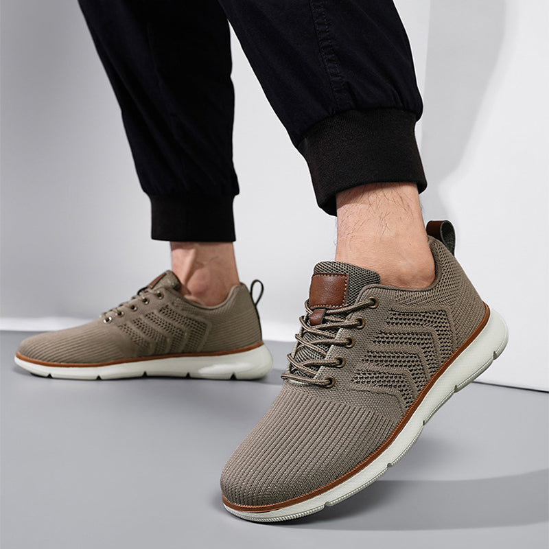 Baskets homme en maille respirante à lacets – Marche & sport