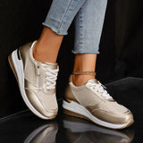 Baskets Femme à Lacets avec Zip Latéral – Semelle Épaisse