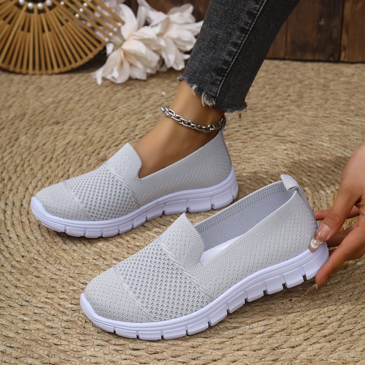 Chaussures décontractées plates en maille respirante
