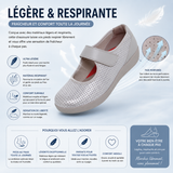 Chaussure confort respirante pour femme – Semelle ergonomique et fermeture à scratch ajustable
