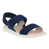 Sandale plate ultra-douce avec double bride élastique pour femmes