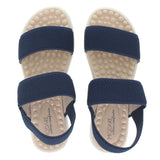 Sandale plate ultra-douce avec double bride élastique pour femmes