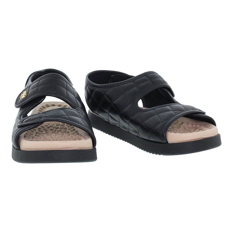 Sandale plate velcro ultra-douce avec semelle Reflex-Sense pour femmes