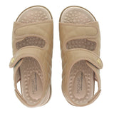 Sandale plate velcro ultra-douce avec semelle Reflex-Sense pour femmes