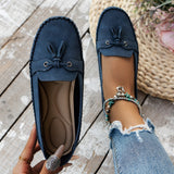 Mocassins à bout rond pour femme, antidérapants, souples et confortables
