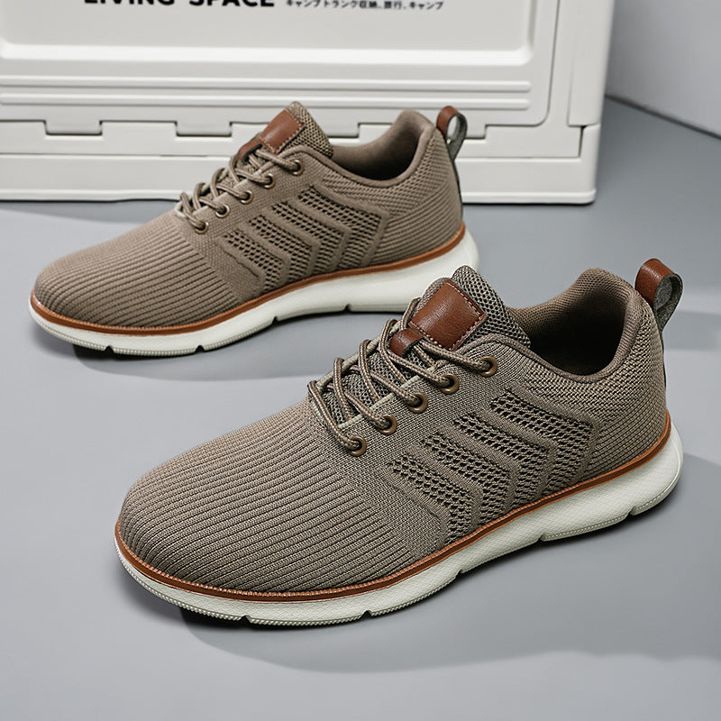 Baskets homme en maille respirante à lacets – Marche & sport