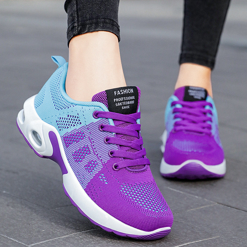 Chaussures de running confortables en maille Flyknit pour femme – Grandes tailles