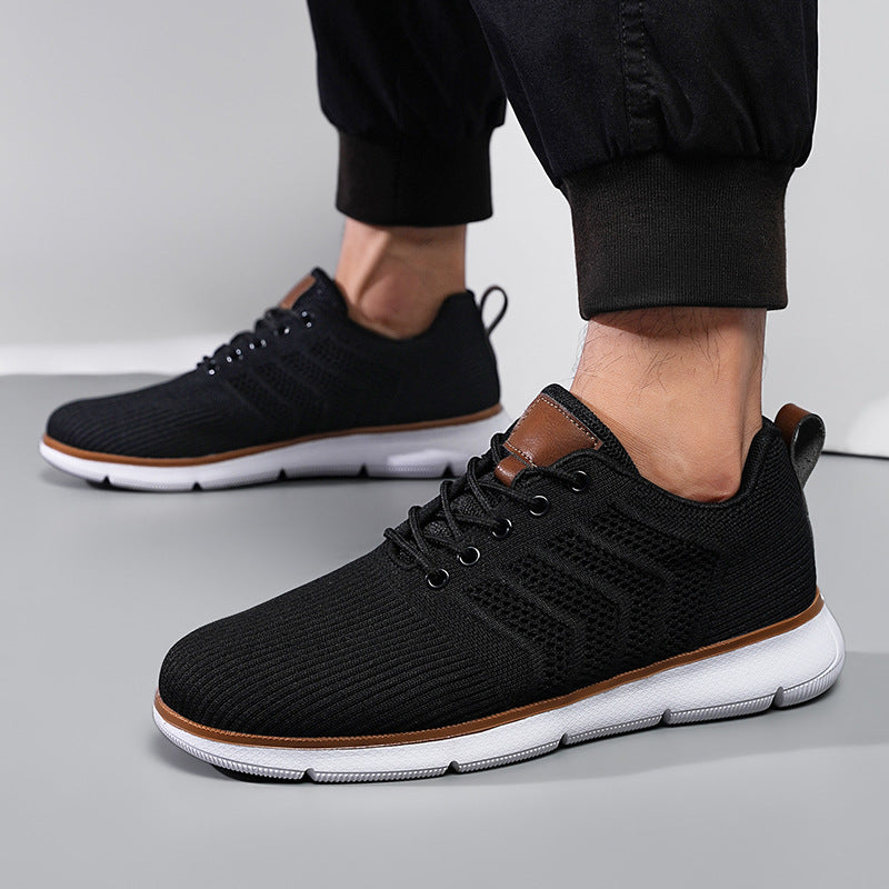 Baskets homme en maille respirante à lacets – Marche & sport