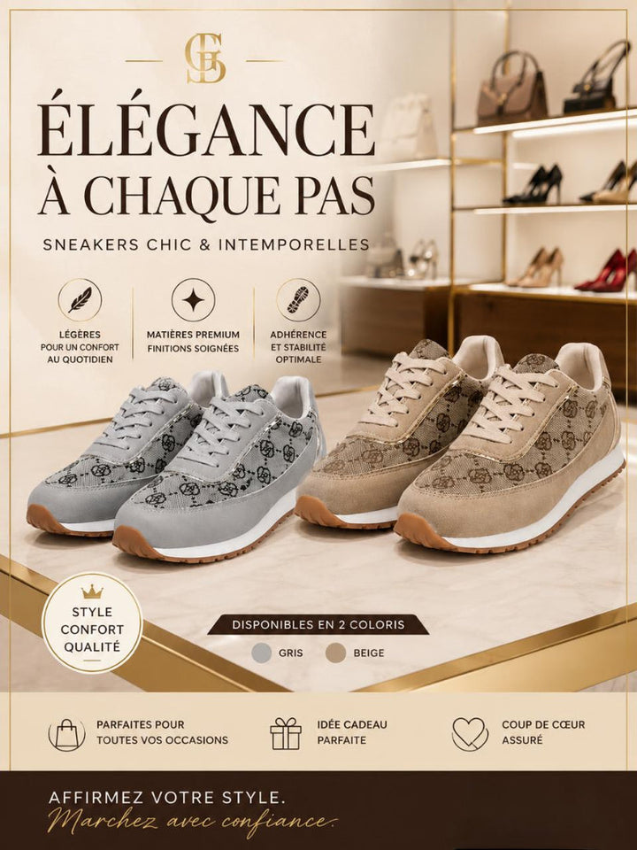 Sneakers Chic à Motif Monogramme