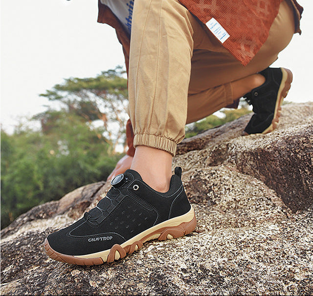 Chaussures de montagne homme à boucle rotative, antidérapantes et résistantes
