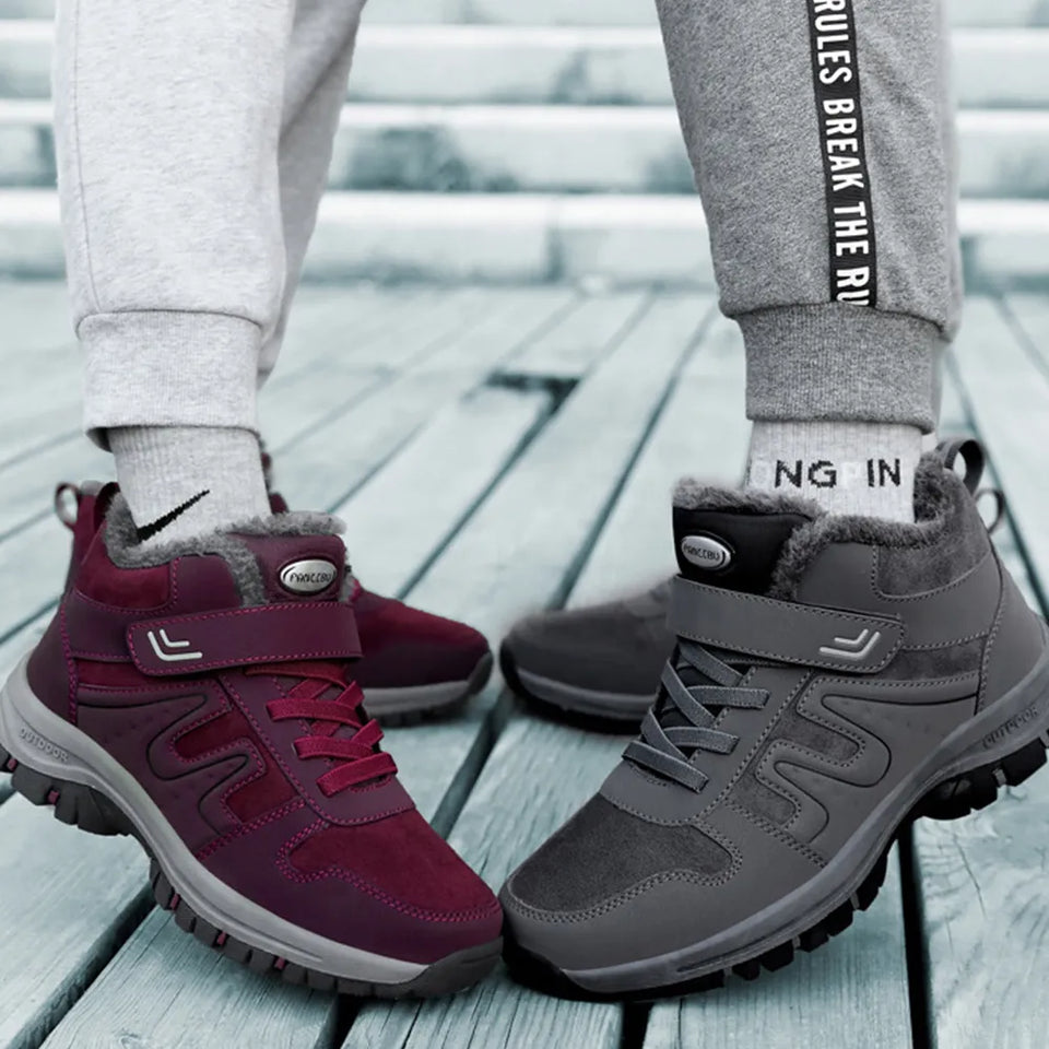 Baskets chaudes en coton pour femme et homme