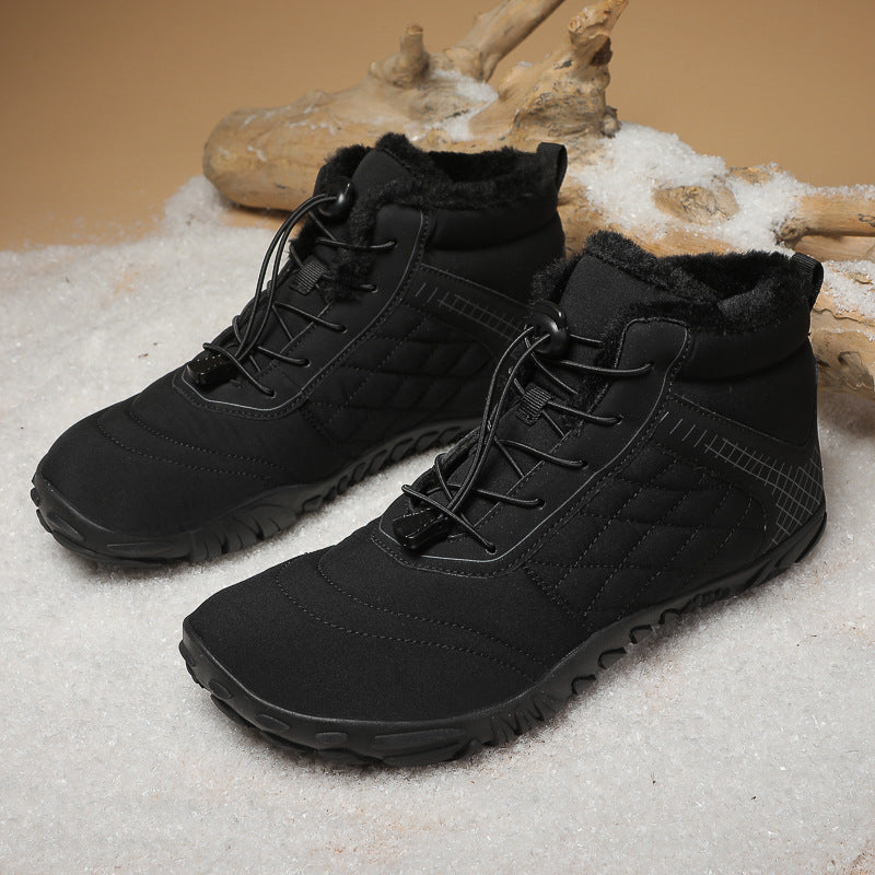 Chaussures d’hiver chaudes en coton, doublées en velours épais