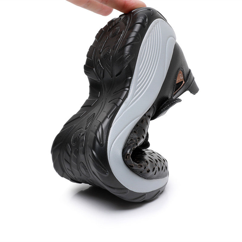 Chaussures Femme en Cuir Confortables à Talon Moyen – Usage Quotidien