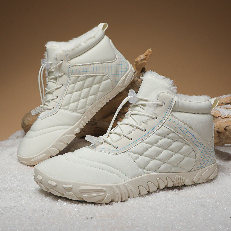 Chaussures d’hiver chaudes en coton, doublées en velours épais