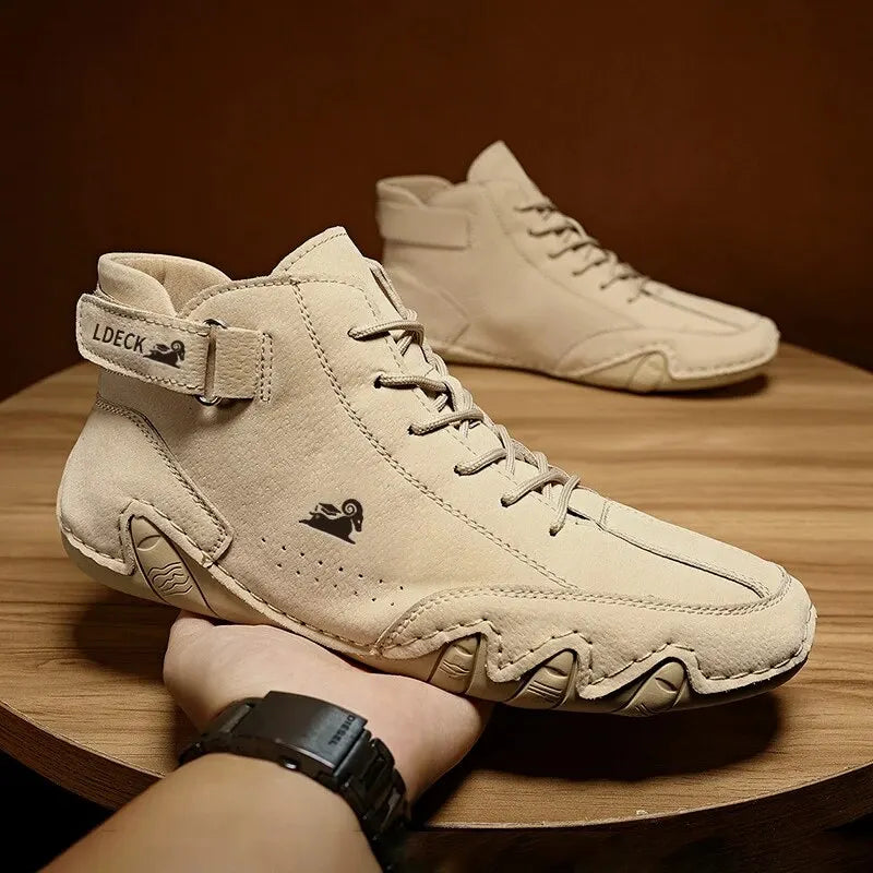 Élégance Hivernale - Bottes en Cuir Pour Hommes