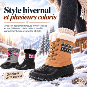 Chaussures d’Hiver Montantes Femme – Chaudes, Confortables et Antidérapantes