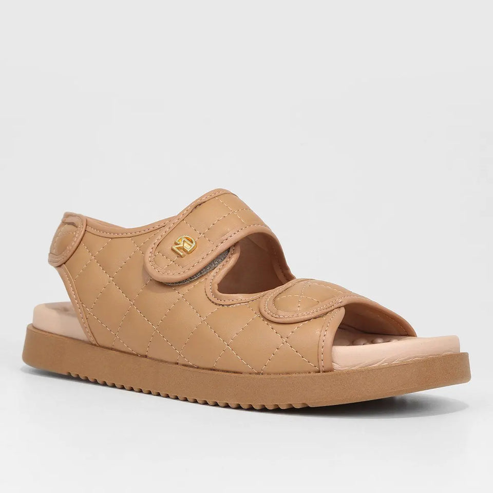 Sandale plate velcro ultra-douce avec semelle Reflex-Sense pour femmes