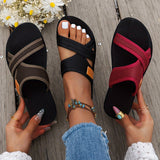 sandales à enfiler en maille pour femme