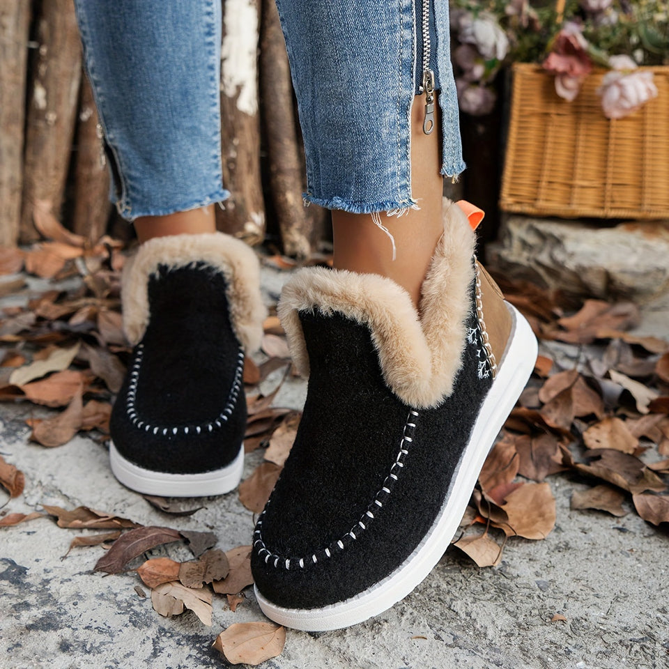 Bottines d’hiver douillettes avec doublure en peluche