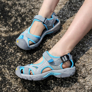 Sandales aquatiques Velcro réglables et antidérapantes pour femmes
