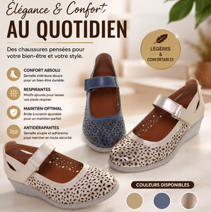 Chaussures Confort Femme en Cuir – Légères, Respirantes & Semelle Ergonomique