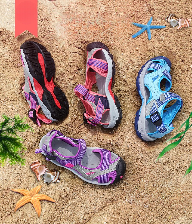 Sandales aquatiques Velcro réglables et antidérapantes pour femmes