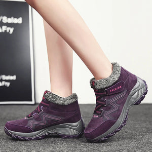 Bottines d'hiver en velours pour femmes