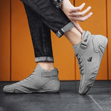 Élégance Hivernale - Bottes en Cuir Pour Hommes