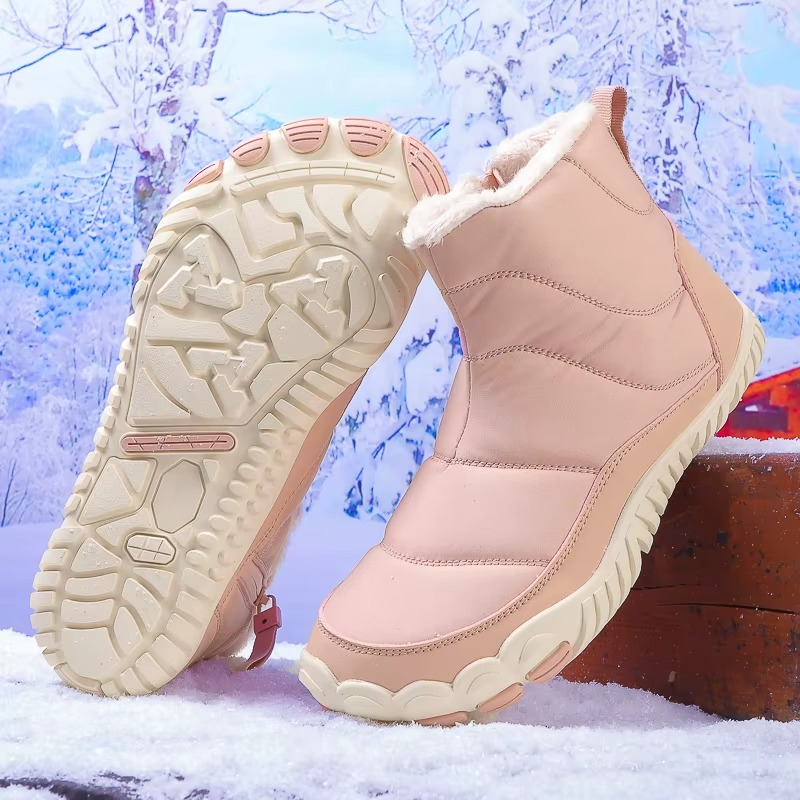 Bottines Barefoot Hiver Unisexes Chaudes Antidérapantes avec Fourrure Intérieure