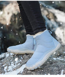 Bottines Barefoot Hiver Unisexes Chaudes Antidérapantes avec Fourrure Intérieure