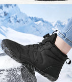 Bottines d’hiver unisexes fourrées et antidérapantes