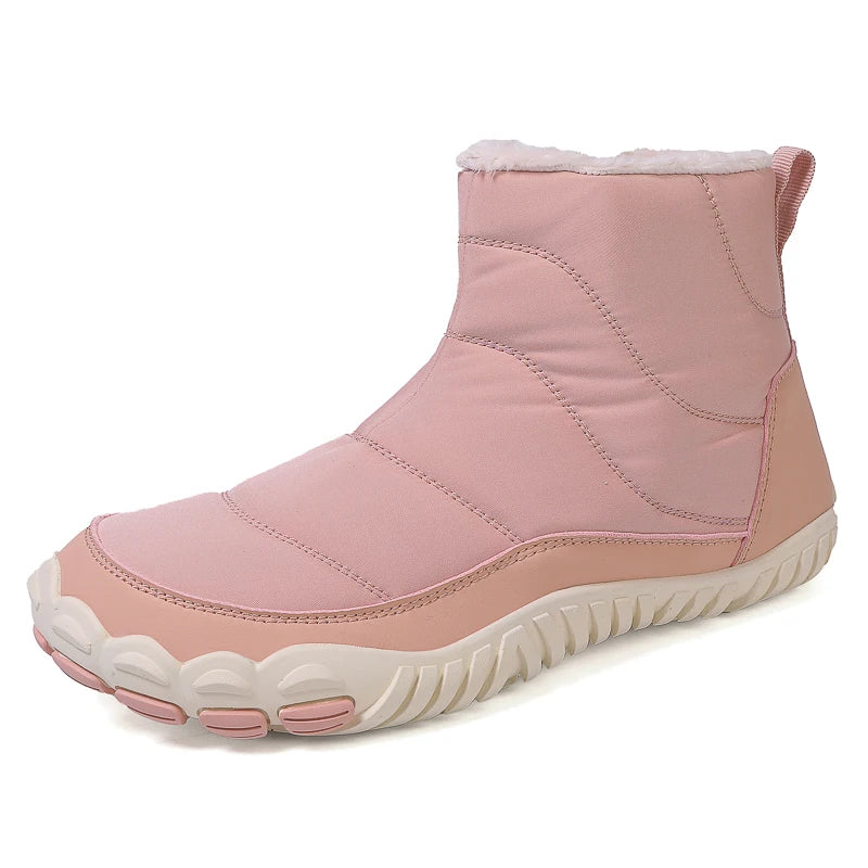 Bottines Barefoot Hiver Unisexes Chaudes Antidérapantes avec Fourrure Intérieure