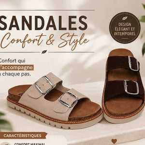 Sandales anatomiques femme à double boucle – Blu Sandal