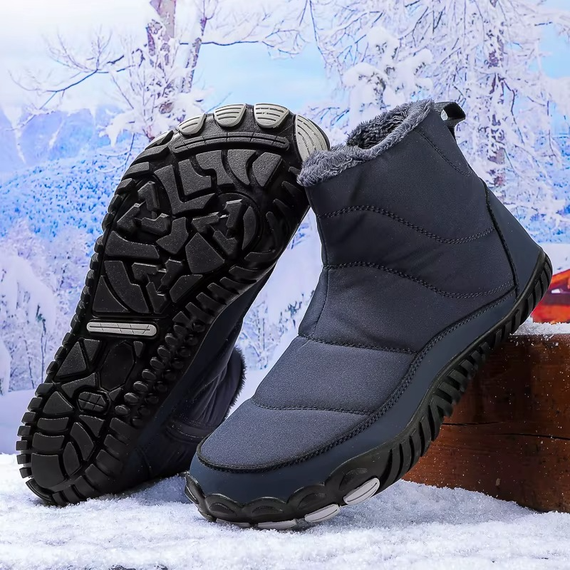 Bottines Barefoot Hiver Unisexes Chaudes Antidérapantes avec Fourrure Intérieure