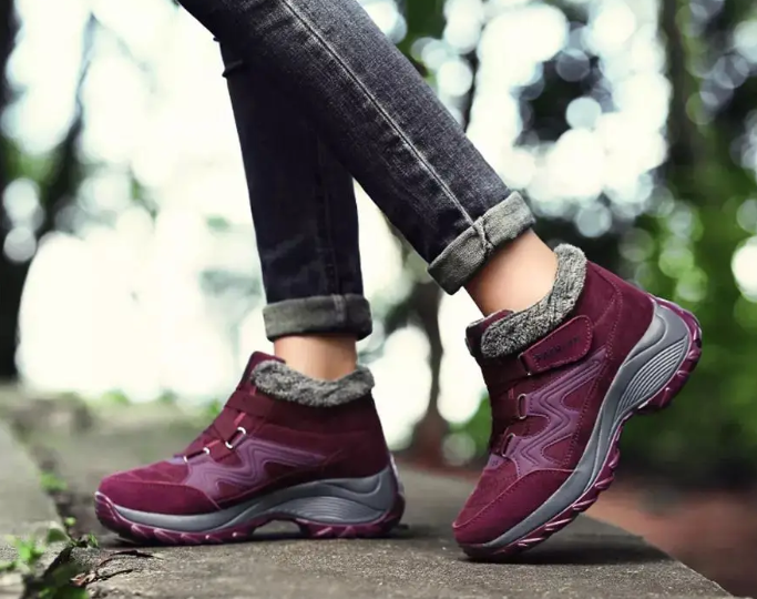 Bottines d'hiver en velours pour femmes