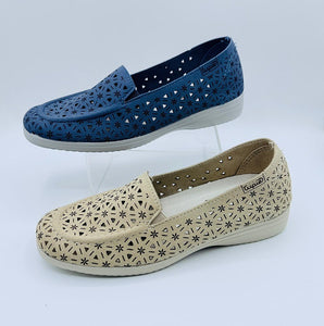Mocassins confort perforés et respirants pour femme