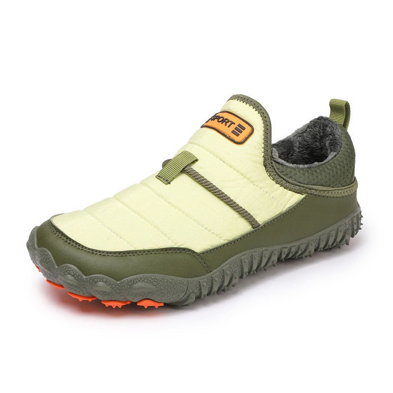 Chaussures de neige outdoor pour couple, décontractées, antidérapantes, doublées en velours et chaudes en coton