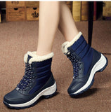 BOTTES DE NEIGE LONGUES EN FOURRURE ÉPAISSE POUR FEMMES