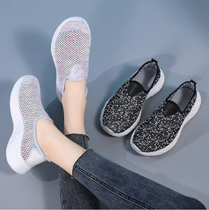 Baskets à semelle souple pour femme – Slip-on en maille ✅