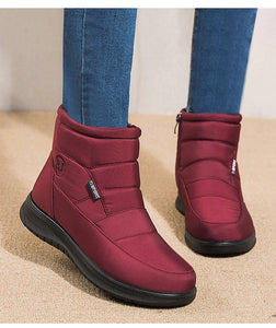 Damen-Winterstiefeletten mit niedrigem Absatz