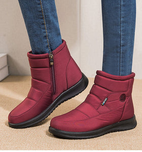 Damen-Winterstiefeletten mit niedrigem Absatz