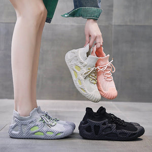 Baskets femme tendance à semelle épaisse en maille