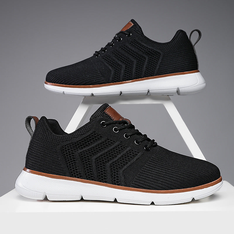 Baskets homme en maille respirante à lacets – Marche & sport