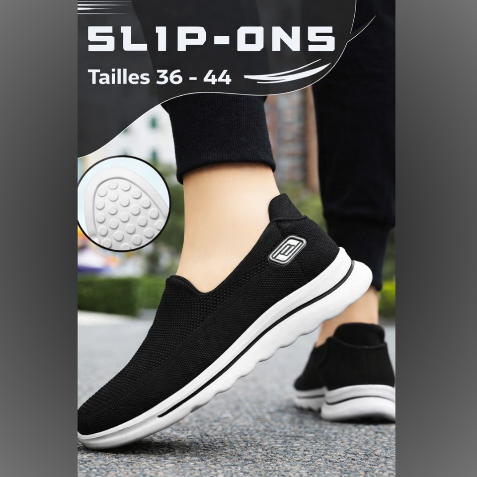 Baskets slip-on confortables et respirantes unisexe
