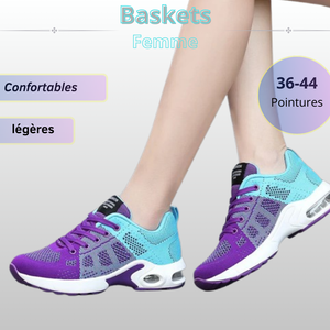 Chaussures de running confortables en maille Flyknit pour femme – Grandes tailles